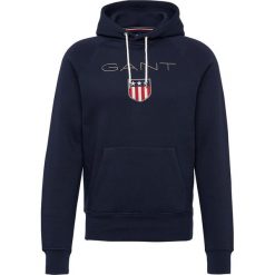 Gant - Męska bluza nierozpinana – Shield, niebieski. Niebieskie bluzy męskie rozpinane GANT, l, z haftami, z bawełny. Za 449,95 zł.