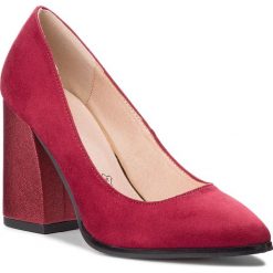 Półbuty MENBUR - 09681 Cherry 0077. Czerwone półbuty damskie skórzane marki Menbur, eleganckie, na obcasie. W wyprzedaży za 179,00 zł.