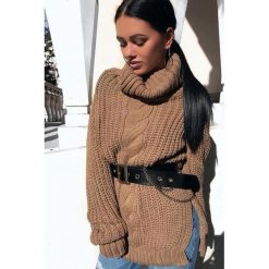 Tunika MAIA BROWN. Pomarańczowe tuniki damskie Tunika MAIA BROWN, m, bez wzorów, bez kołnierzyka, bez rękawów. W wyprzedaży za 69,00 zł.