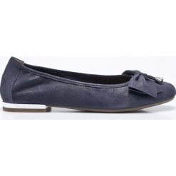 Caprice - Baleriny. Niebieskie baleriny damskie marki Caprice, z gumy. W wyprzedaży za 159,90 zł.