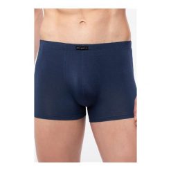 Bokserki Pima Cotton MH-1062 Granatowe. Niebieskie bokserki męskie Atlantic, bez wzorów, z bawełny. Za 39,90 zł.