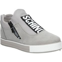 Szare buty sportowe sneakersy na platformie z ozdobnym suwakiem Casu SG-61. Szare sneakersy damskie Casu. Za 69,99 zł.