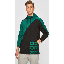 Reebok - Bluza. Czarne bluzy męskie Reebok, s, z nadrukiem, z bawełny, z kapturem, bez rękawów, z kapturem. W wyprzedaży za 239,90 zł.
