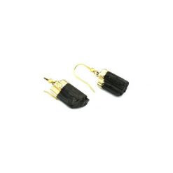 Earrings Turmalin złoto. Czarne kolczyki damskie marki Brazi druse jewelry, złote. Za 170,00 zł.