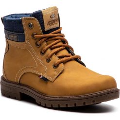 Trapery ACTION BOY - CB-171015-06 Camel 1. Żółte śniegowce chłopięce Action Boy, bez zapięcia. W wyprzedaży za 69,99 zł.