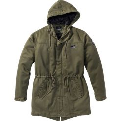 Kurtka parka Regular Fit bonprix ciemnooliwkowy. Zielone kurtki męskie marki QUECHUA, m, z elastanu. Za 99,99 zł.