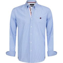 Koszula "Quacker" w kolorze biało-niebieskim. Niebieskie koszule męskie xl, z haftami, z bawełny. W wyprzedaży za 129,95 zł.