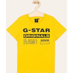 G-Star Raw - T-shirt dziecięcy 128-176 cm. Szare t-shirty chłopięce G-Star RAW, z nadrukiem, z bawełny, bez rękawów. Za 119,90 zł.