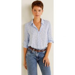 Mango - Koszula Basicp22. Niebieskie bluzki damskie marki Mango, s, z poliesteru, casualowe, z długim rękawem. Za 89,90 zł.