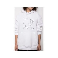 NO SHAME HOODIE. Białe bluzy damskie marki Rest_factory, s, bez wzorów, z bawełny, bez rękawów, z kapturem. Za 199,90 zł.