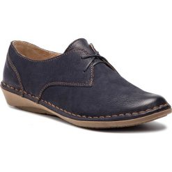 Półbuty LASOCKI COMFORT ISKRA-06. Niebieskie półbuty damskie Lasocki Comfort, bez wzorów, ze skóry, bez obcasa, bez zapięcia. Za 149,99 zł.