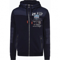 Camp David - Męska bluza rozpinana, niebieski. Niebieskie bluzy męskie marki Camp David, m, z aplikacjami, bez kołnierzyka, bez rękawów, bez kaptura. Za 569,95 zł.