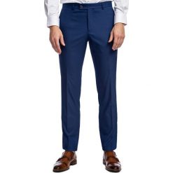 Spodnie LEONARDO GDGS900315. Niebieskie spodnie męskie Giacomo Conti, na co dzień, m, bez wzorów, z elastanu, wizytowe. Za 399,00 zł.