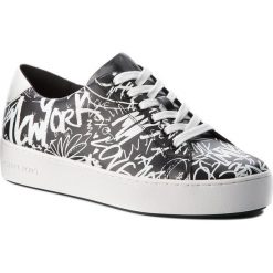 Sneakersy MICHAEL MICHAEL KORS - Poppy Lace Up 43T8POFS1W Blk/Wht. Czarne półbuty damskie marki MICHAEL Michael Kors, bez wzorów, ze skóry, bez obcasa, na obcasie, bez zapięcia. W wyprzedaży za 419,00 zł.
