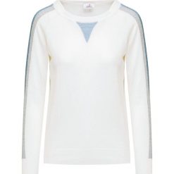 Sweter DEHA HARMONIC. Białe swetry damskie Deha, bez wzorów, z dzianiny, bez rękawów, bez kaptura. Za 560,00 zł.