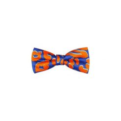 Niebiesko-pomarańczowa mucha w unikatowy wzór A24. Pomarańczowe muszki męskie Modini Moda Męska, na co dzień, bez wzorów, z tkaniny, eleganckie. Za 49,50 zł.