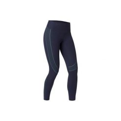 Legginsy Slim Gym & Pilates 560 damskie granatowe. Niebieskie legginsy damskie DOMYOS, s, bez wzorów, z elastanu. Za 89,99 zł.