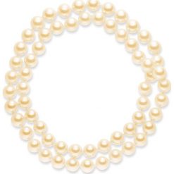Naszyjnik perłowy w kolorze pomarańczowym - dł. 80 cm. Pomarańczowe naszyjniki damskie The Pacific Pearl Company, Nova Pearls Copenhagen & Co., z perłą. W wyprzedaży za 349,95 zł.