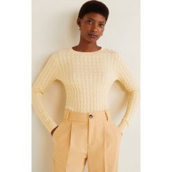 Mango - Sweter Kiev. Białe swetry klasyczne damskie marki Mango, s, z poliesteru, z okrągłym kołnierzem. Za 119,90 zł.
