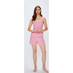 Lauren Ralph Lauren - Piżama. Pomarańczowe piżamy damskie marki Lauren Ralph Lauren, s, z bawełny, z krótkim rękawem. W wyprzedaży za 229,90 zł.
