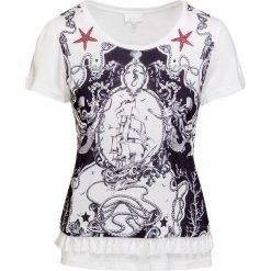 T-shirt SPORTALM AHOY. Białe bluzki damskie Sportalm, z nadrukiem, z wiskozy, z okrągłym kołnierzem. Za 570,00 zł.