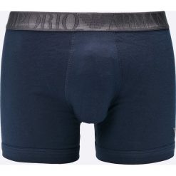 Emporio Armani - Bokserki. Niebieskie bokserki męskie marki Emporio Armani, z elastanu. W wyprzedaży za 69,90 zł.