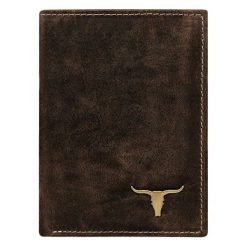 Portfel męski skórzany Buffalo Wild RM-03-BAW. Pomarańczowe portfele męskie BUFFALO WILD, bez wzorów, ze skóry. Za 49,90 zł.