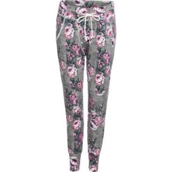 Spodnie dresowe bonprix szaro-bez w kwiaty. Szare spodnie dresowe damskie marki bonprix, z dresówki. Za 119,99 zł.