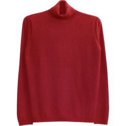 Sweter kaszmirowy w kolorze bordowym. Czerwone golfy męskie marki Ateliers de la Maille, l, z kaszmiru. W wyprzedaży za 545,95 zł.