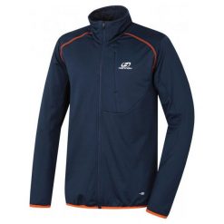 Hannah Kurtka Męska Skink Midnight Navy (Orange) M. Pomarańczowe kurtki sportowe męskie Hannah, m, bez wzorów, z materiału, bez kaptura, trekkingowe. W wyprzedaży za 165,00 zł.