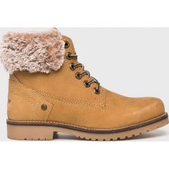 Wrangler - Buty. Żółte buty sportowe damskie Wrangler, bez wzorów, ze skóry, sportowe. W wyprzedaży za 339,90 zł.