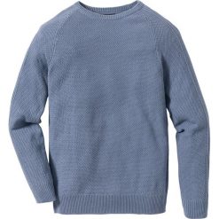 Swetry męskie: Sweter Slim Fit bonprix matowy niebieski