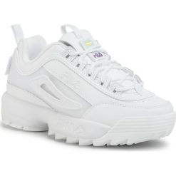 Sneakersy FILA - Disruptor Patches Wmn 1010864.1FG White. Białe półbuty damskie Fila, ze skóry. Za 519,00 zł.