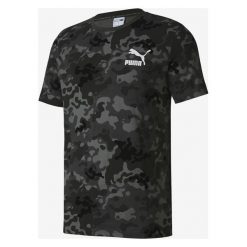 Puma Classics Koszulka Czarny. Czarne podkoszulki męskie Puma, l, bez wzorów, z bawełny, bez kołnierzyka, krótkie. Za 137,95 zł.