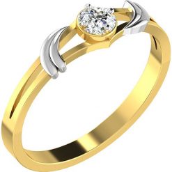 Złoty pierścionek z diamentem. Żółte pierścionki damskie marki Diamant Vendôme, z diamentem, złote. W wyprzedaży za 537,95 zł.