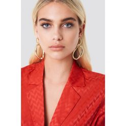 Kolczyki damskie: NA-KD Accessories Kolczyki asymetryczne koła – Gold