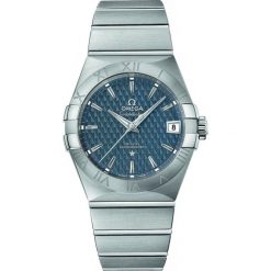 ZEGAREK OMEGA CONSTELLATION OMEGA CO-AXIA 123.10.38.21.03.001. Niebieskie zegarki męskie marki OMEGA, ze stali. Za 20600,00 zł.