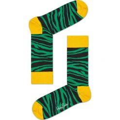 Happy Socks - Skarpety Zebra. Brązowe skarpetki męskie marki Happy Socks, z motywem zwierzęcym, z bawełny. W wyprzedaży za 29,90 zł.