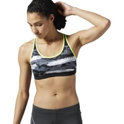 STANIK SPORTOWY REEBOK RUNNING AX9305. Biustonosze sportowe damskie Reebok, bez wzorów. Za 69,00 zł.