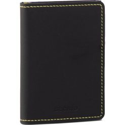 Mały Portfel Męski SECRID - Slimwallet SM Matte Black/Yellow. Czarne portfele męskie Secrid, bez wzorów, ze skóry. Za 229,00 zł.