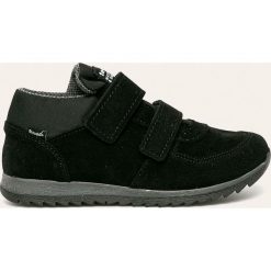 Mrugała - Buty dziecięce. Czarne trampki chłopięce Mrugała, bez wzorów, ze skóry, sportowe, bez zapięcia. W wyprzedaży za 239,90 zł.