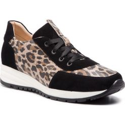 Sneakersy ROBERTO - 907 Czarny/Panterka. Czarne półbuty damskie Roberto, ze skóry. W wyprzedaży za 239,00 zł.
