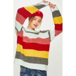 Answear - Sweter. Szare swetry klasyczne damskie marki ANSWEAR, s, z wełny, z okrągłym kołnierzem. W wyprzedaży za 59,90 zł.