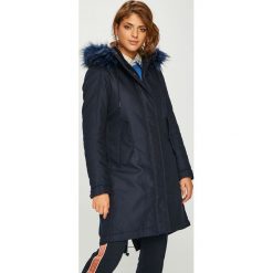 G-Star Raw - Parka. Niebieskie kurtki damskie G-Star RAW, s, bez wzorów, z bawełny, retro, długie, z kapturem. W wyprzedaży za 799,90 zł.