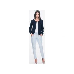 Mosali - Sportowa Bluza Dresowa na Zamek M005. Niebieskie bluzy damskie Mosali, z dresówki, eleganckie, bez kaptura. Za 119,00 zł.