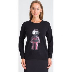 CZARNY SWETER ICE PLAY. Czarne swetry damskie Ice Play, xl, z aplikacjami, bez rękawów, bez kaptura. Za 420,00 zł.