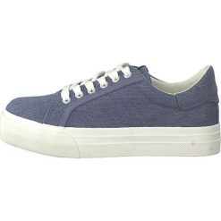 Tamaris Damskie trampki 1-1-23602-22 -807 Navy Jeans (rozmiar 36). Niebieskie trampki i tenisówki damskie Tamaris, bez wzorów, z jeansu, bez zapięcia. W wyprzedaży za 110,00 zł.