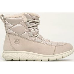 Timberland - Śniegowce Boltero. Szare śniegowce damskie Timberland, ze skóry, na sznurówki. Za 599,90 zł.