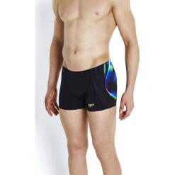 Kąpielówki męskie: Speedo Kąpielówki męskie Placement Digital V Aquashort Black/Fluo Green/Deep Peri r. M (8-09223B125)