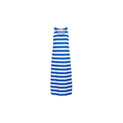 Sukienki długie Petit Bateau BRETELLA. Niebieskie sukienki damskie Petit Bateau, s, bez wzorów, bez kołnierzyka, bez rękawów, długie. Za 181,30 zł.